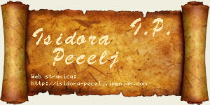 Isidora Pecelj vizit kartica